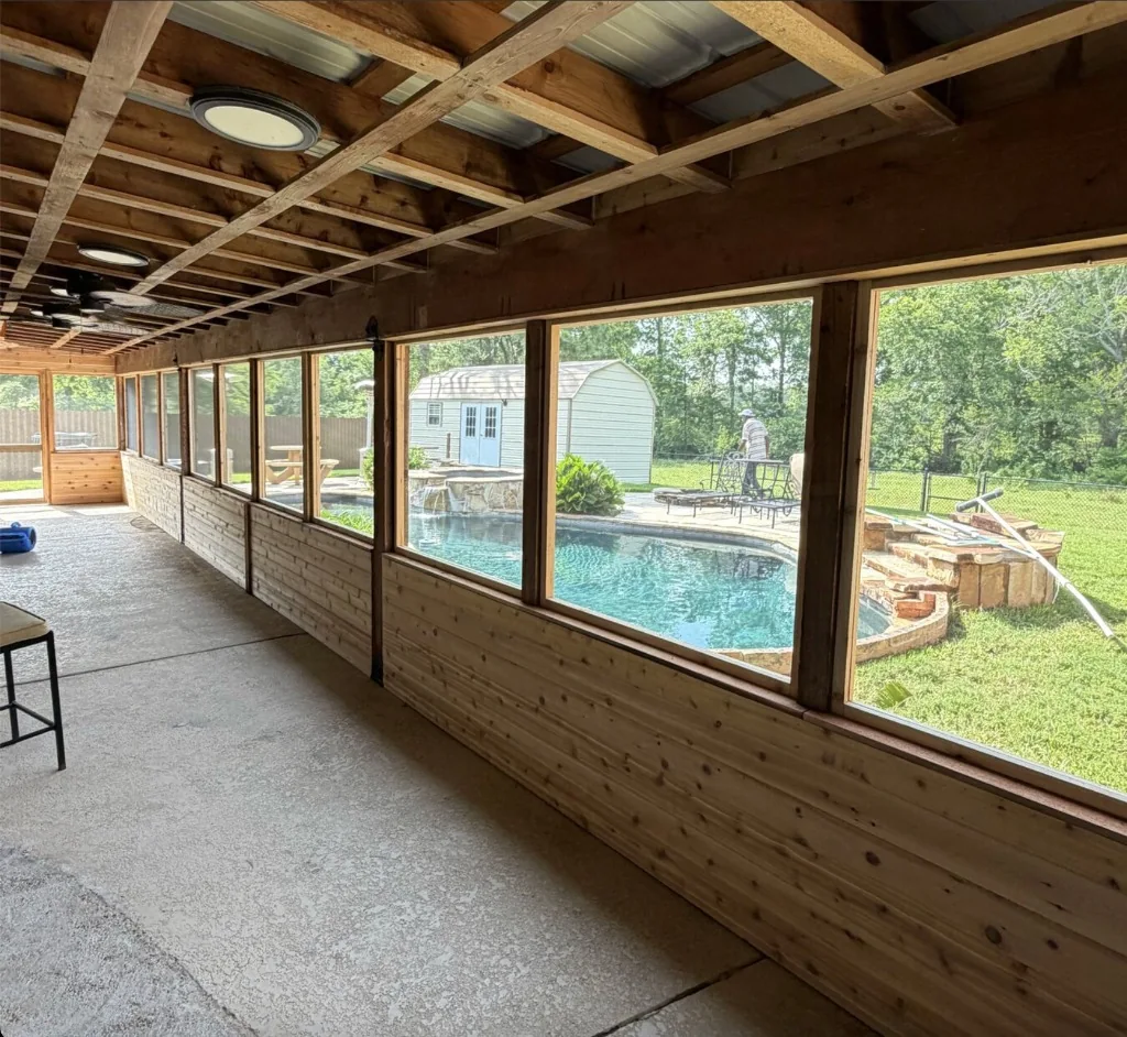 Screened patio enclosure