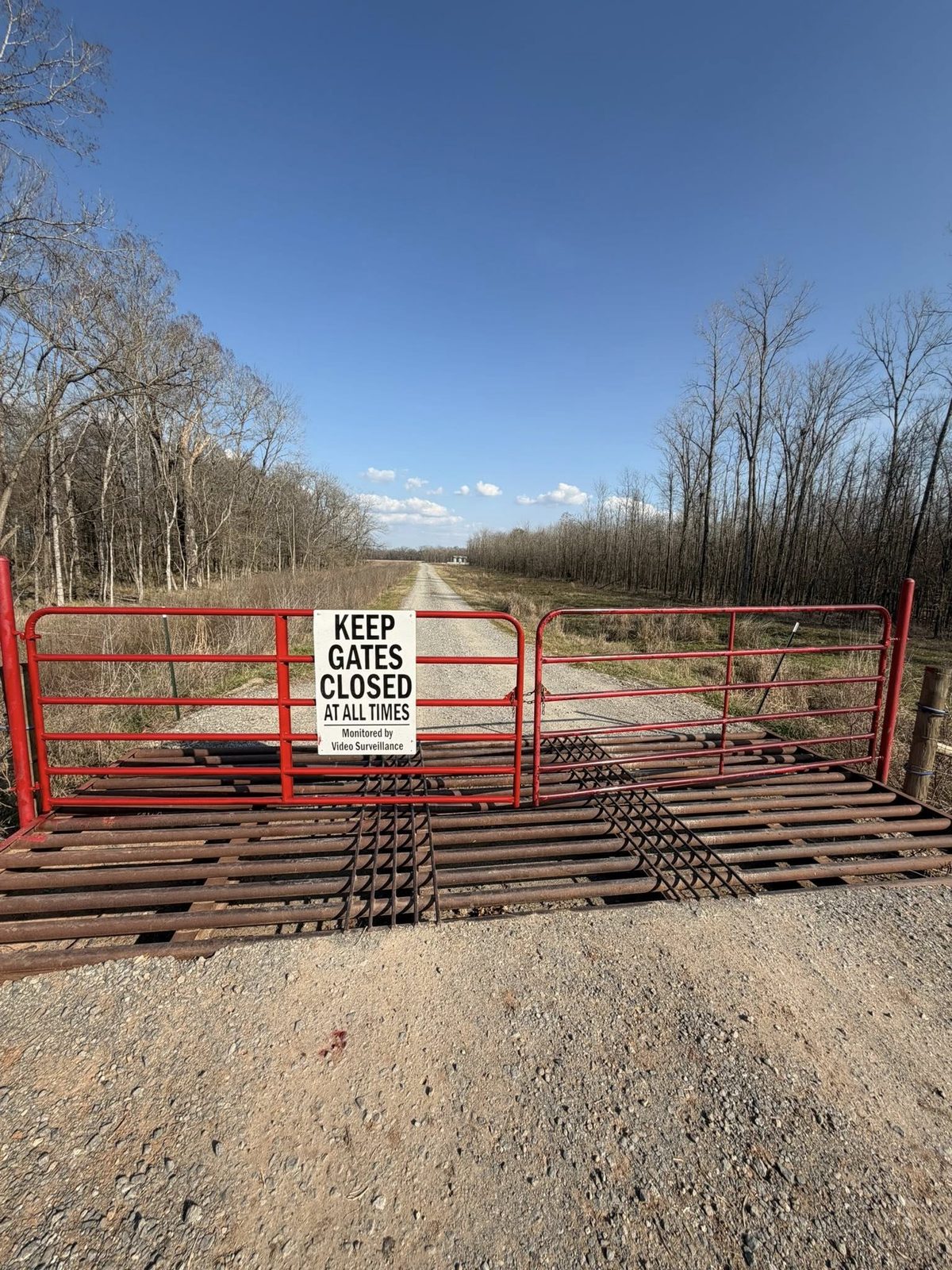Farm gate with cattle guard installation — Shreveport Bossier City LA